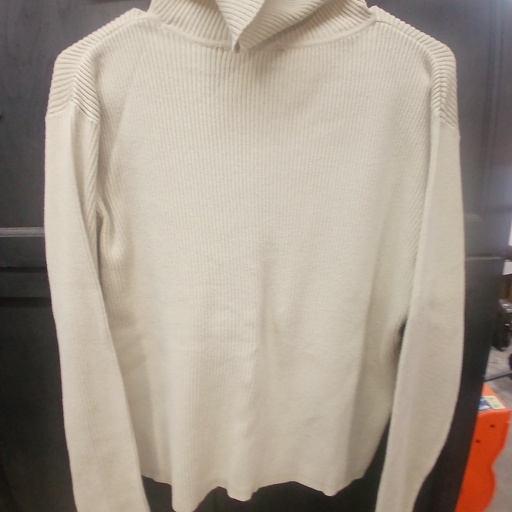 Relativity Cream Ribbed Knit Top - Picture 2 of 2